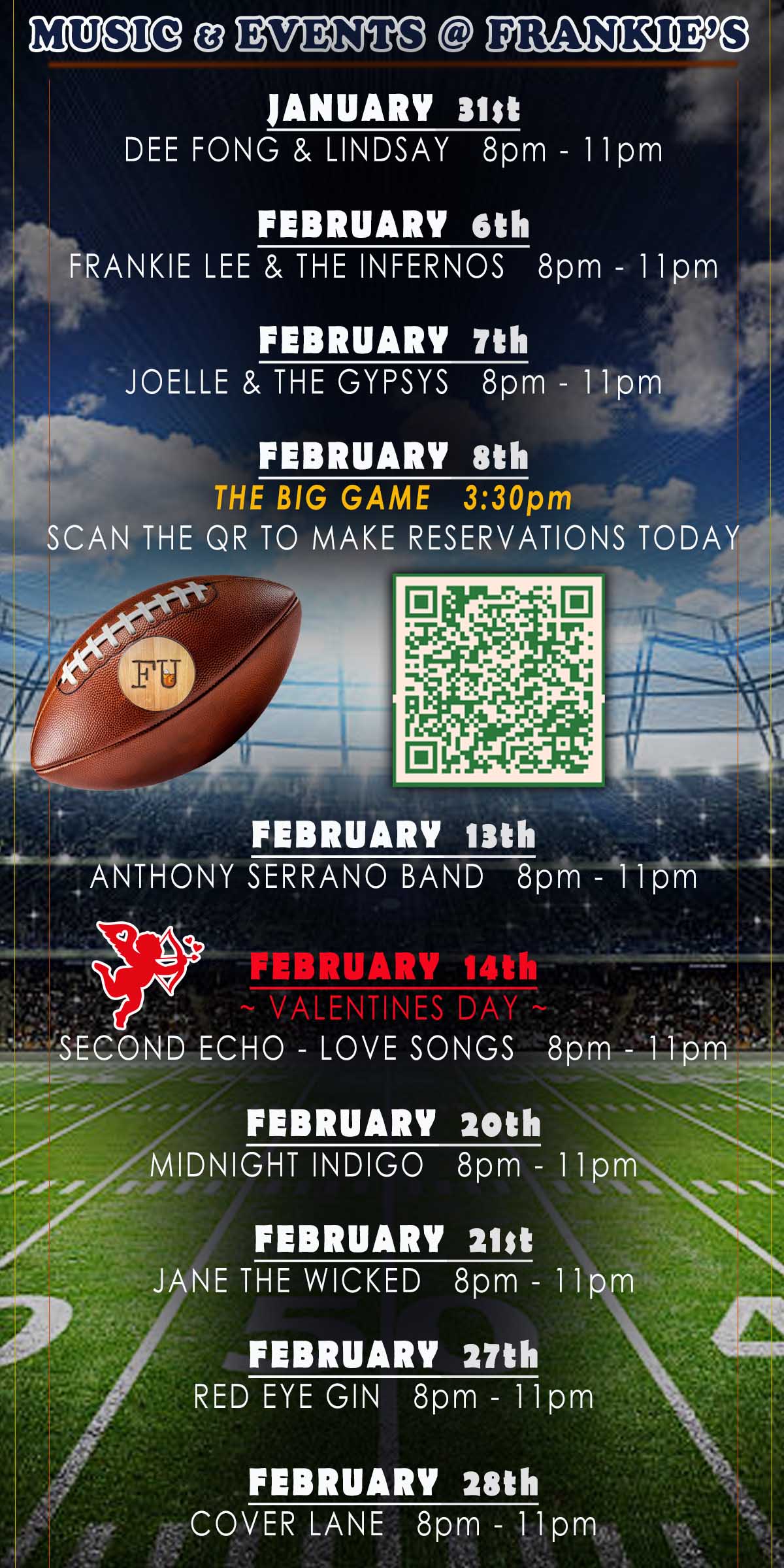 February Music and Event Schedule