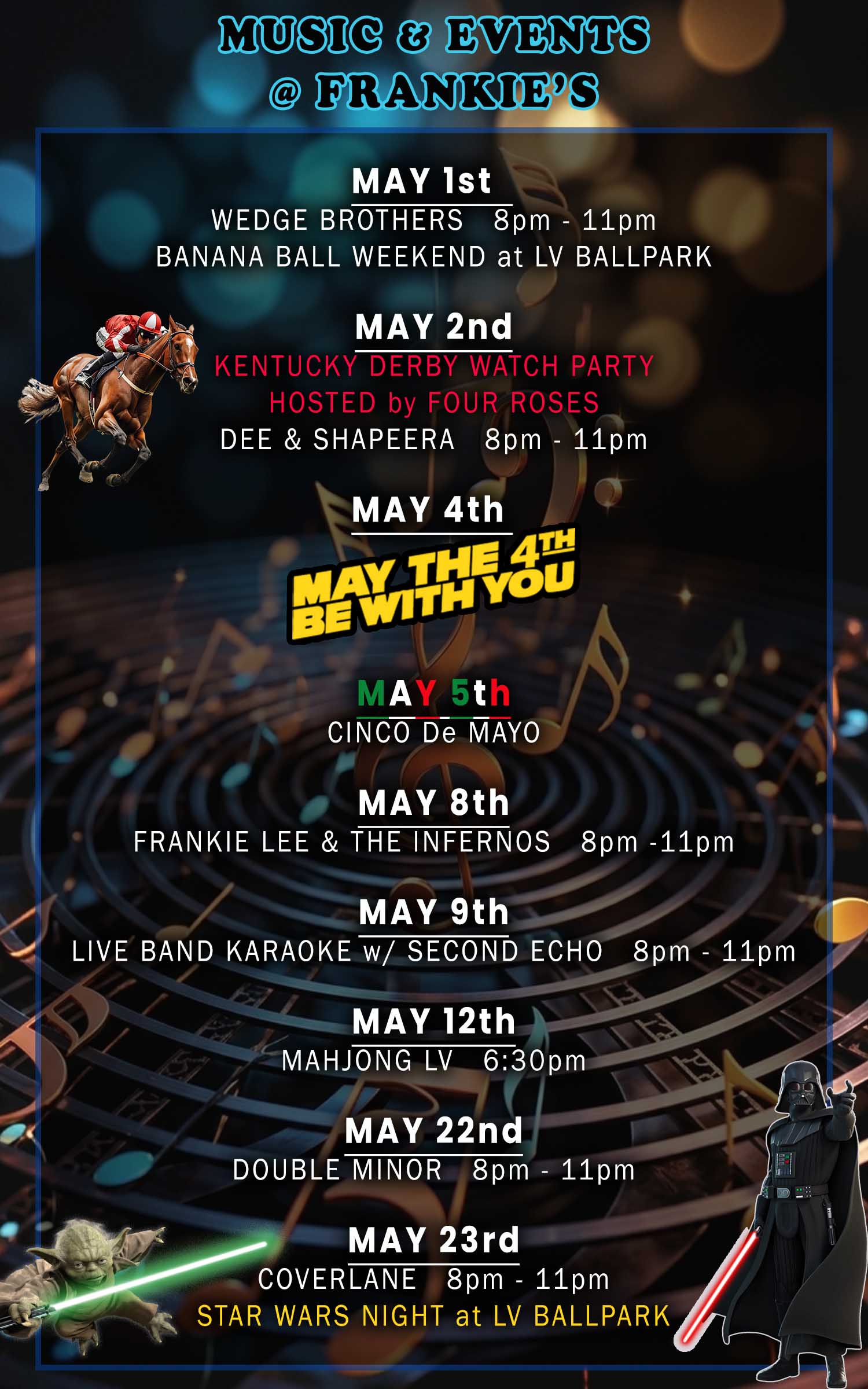 May Music and Events Schedule
