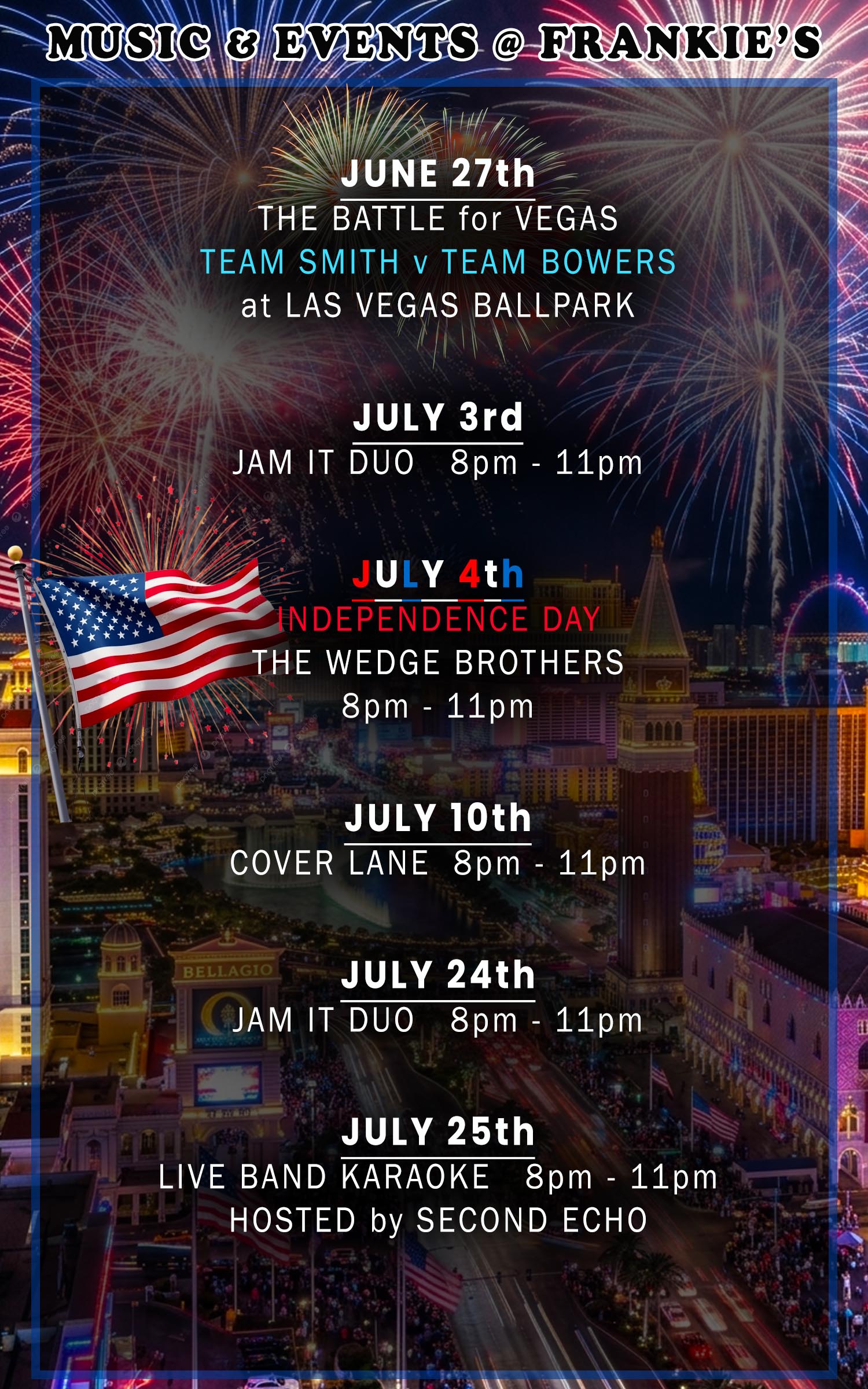 July Music and Events Schedule