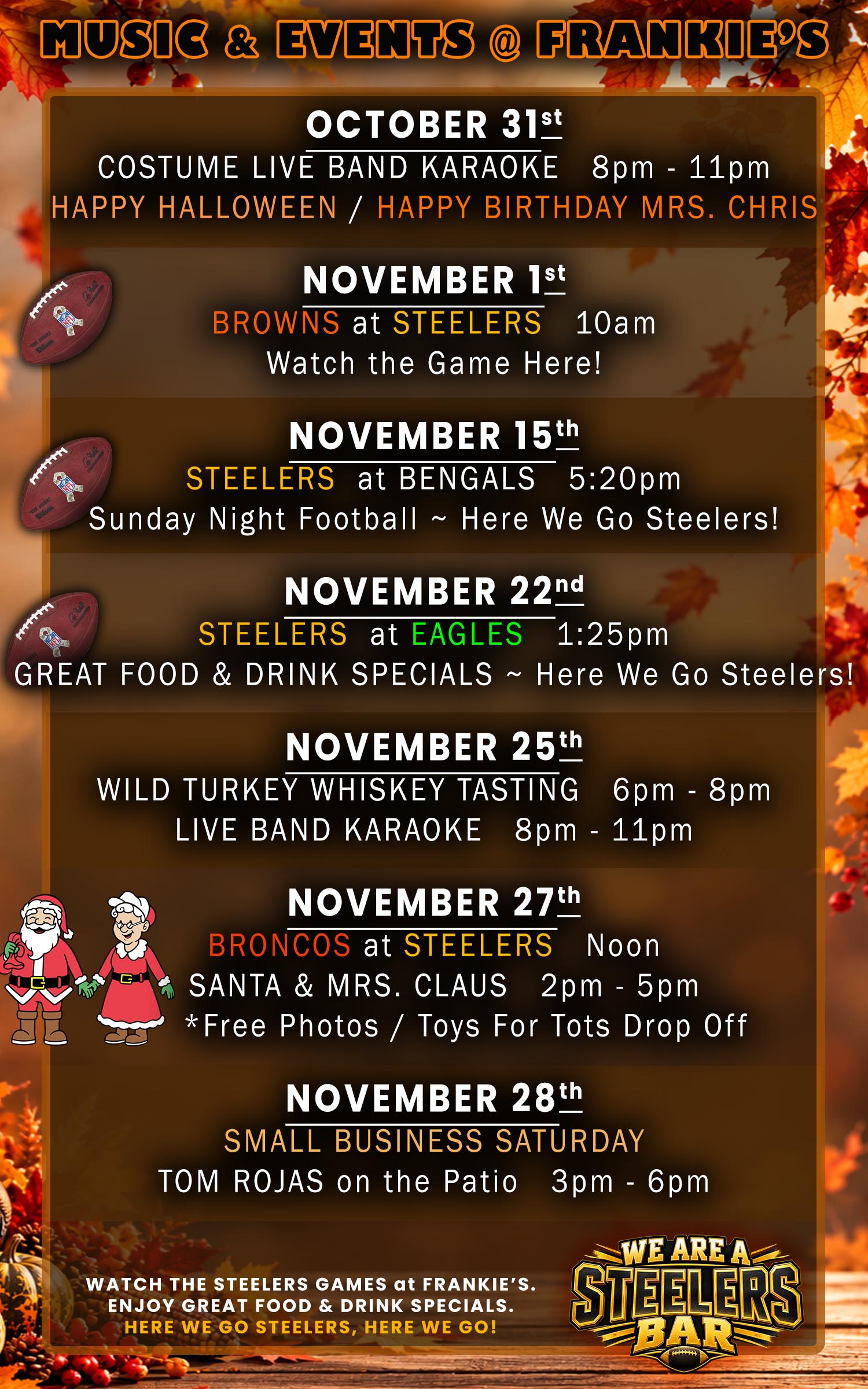November Music and Events Schedule